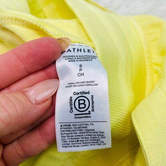 Athleta Women's Farallon Midi Short Size S Bright Yellow NWT - Picture 7 of 16